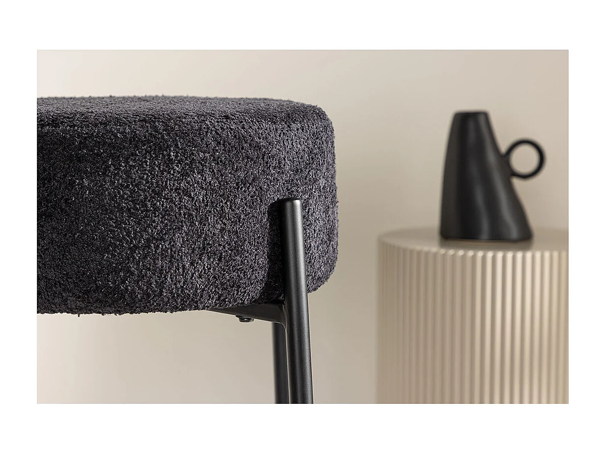 Tabouret de Bar Bouclette "Tucson" 70cm Noir