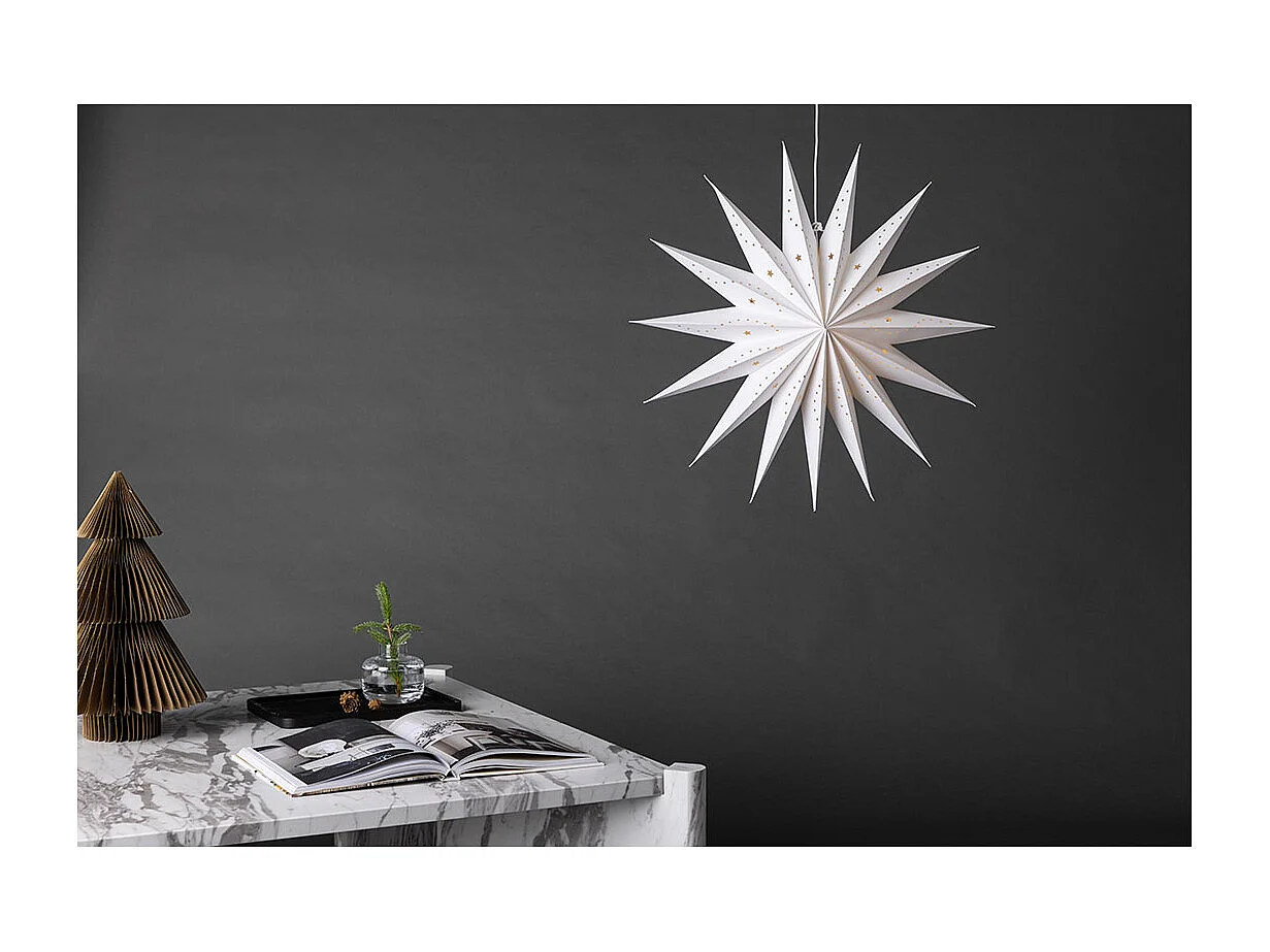 Lampe Suspension Déco "Lindvallen" 60cm Blanc