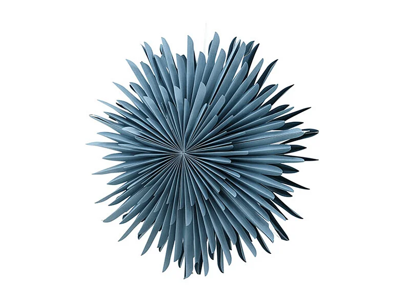 Estrella de Navidad Sälen con colgante de papel ligero Ø60cm color azul.