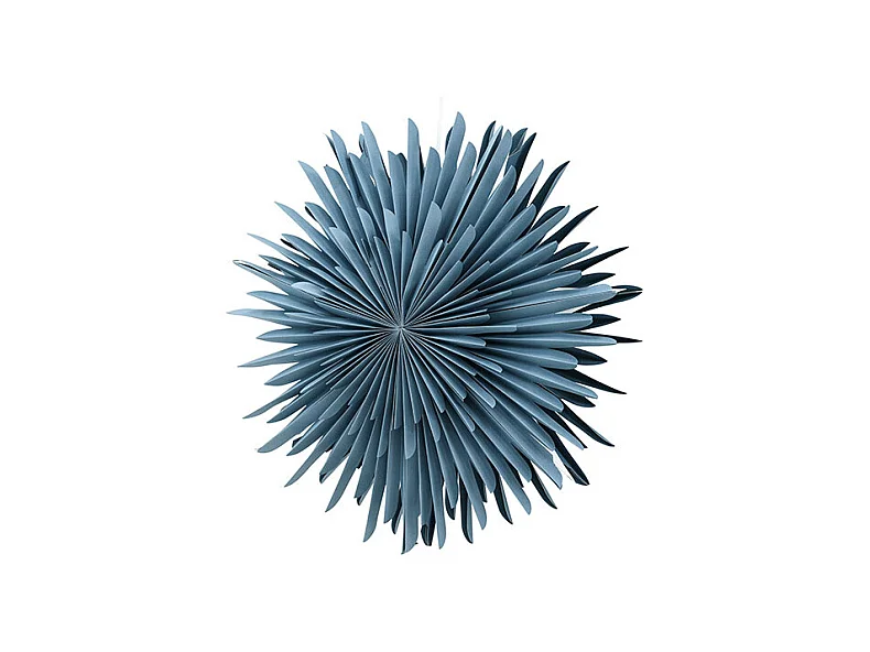 Estrella de Navidad Sälen con colgante de papel ligero Ø60cm color azul.