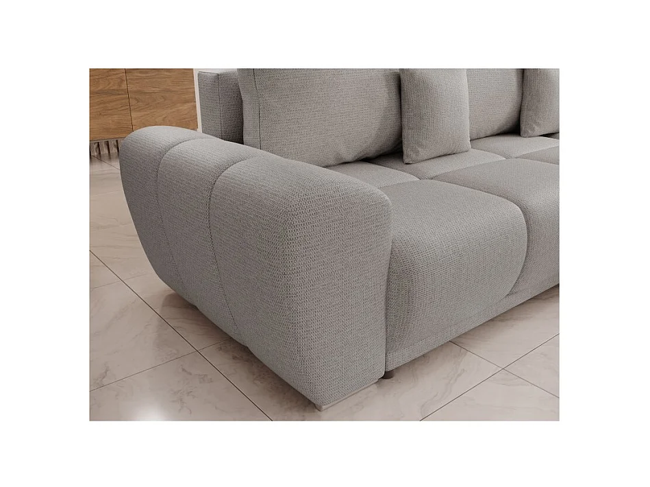 Canapé d'angle convertible BELUGIA en tissu anti tâche hydrophobe