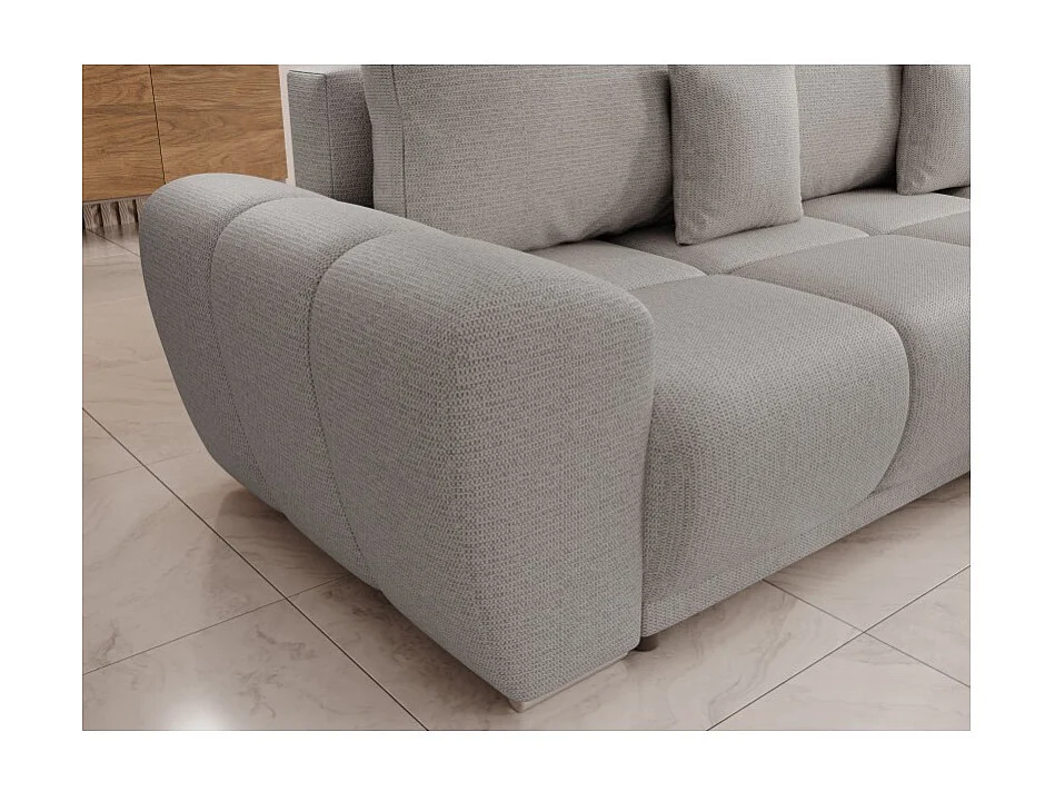 Canapé d'angle convertible BELUGIA en tissu anti tâche hydrophobe