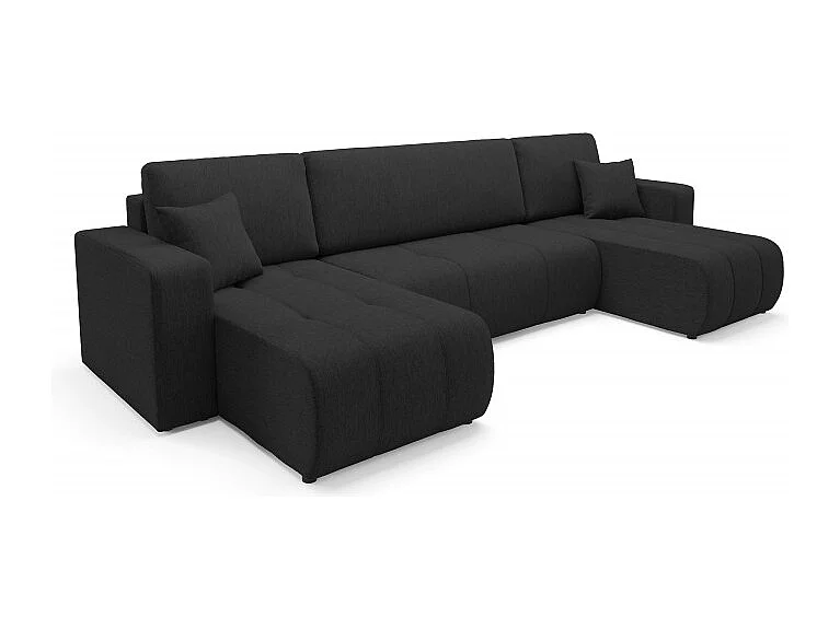 Canapé d'angle panoramique LIDIA en tissu