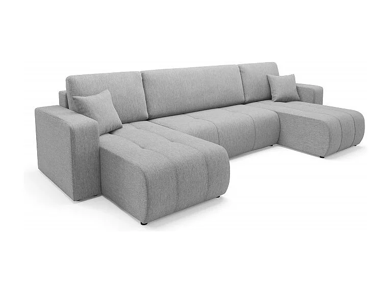 Canapé d'angle panoramique LIDIA en tissu