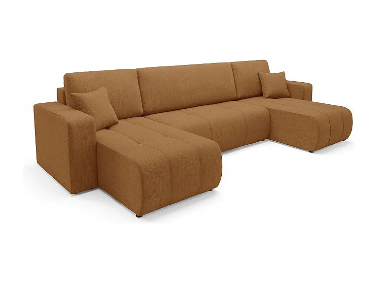 Canapé d'angle panoramique LIDIA en tissu
