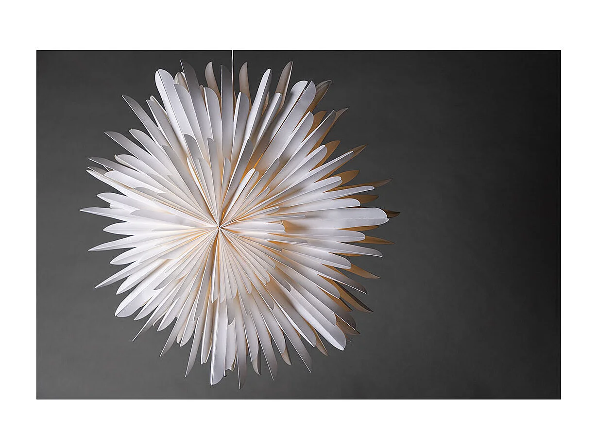 Estrella de Navidad Sälen con colgante de papel luminoso Ø80cm color blanco.
