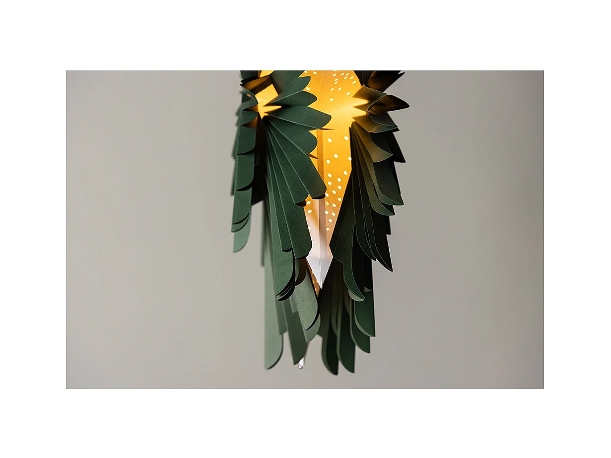 Lampe Suspension Design "Selen" 80cm Vert