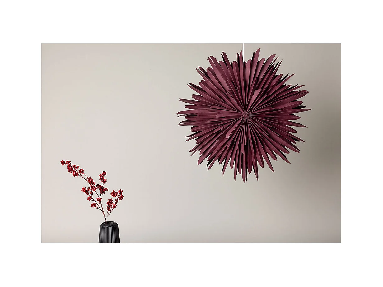 Lampe Suspension Design "Selen" 80cm Rouge Foncé