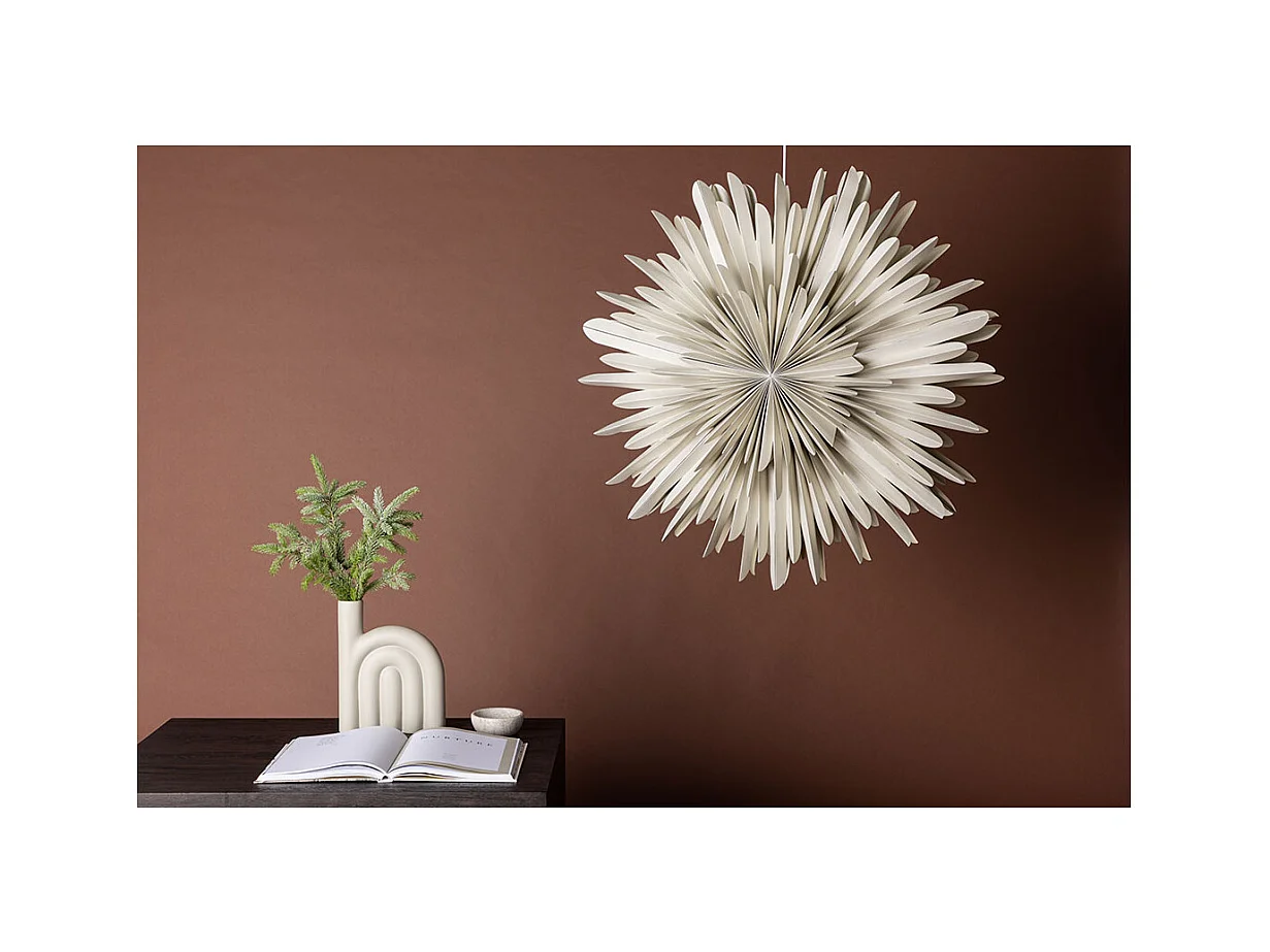 Lampe Suspension Design "Selen" 80cm Beige