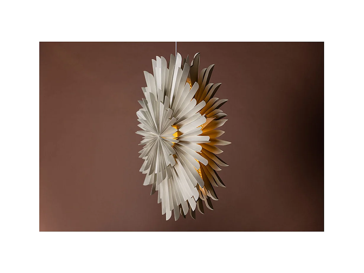 Lampe Suspension Design "Selen" 80cm Beige