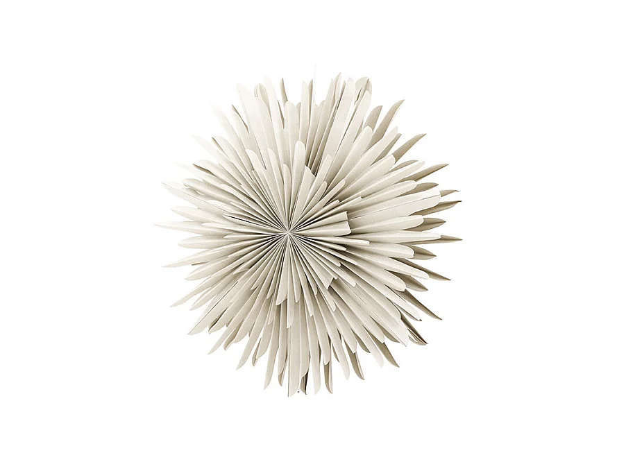 Lámpara colgante estrella de Navidad con papel claro Sälen Ø80cm color beige.