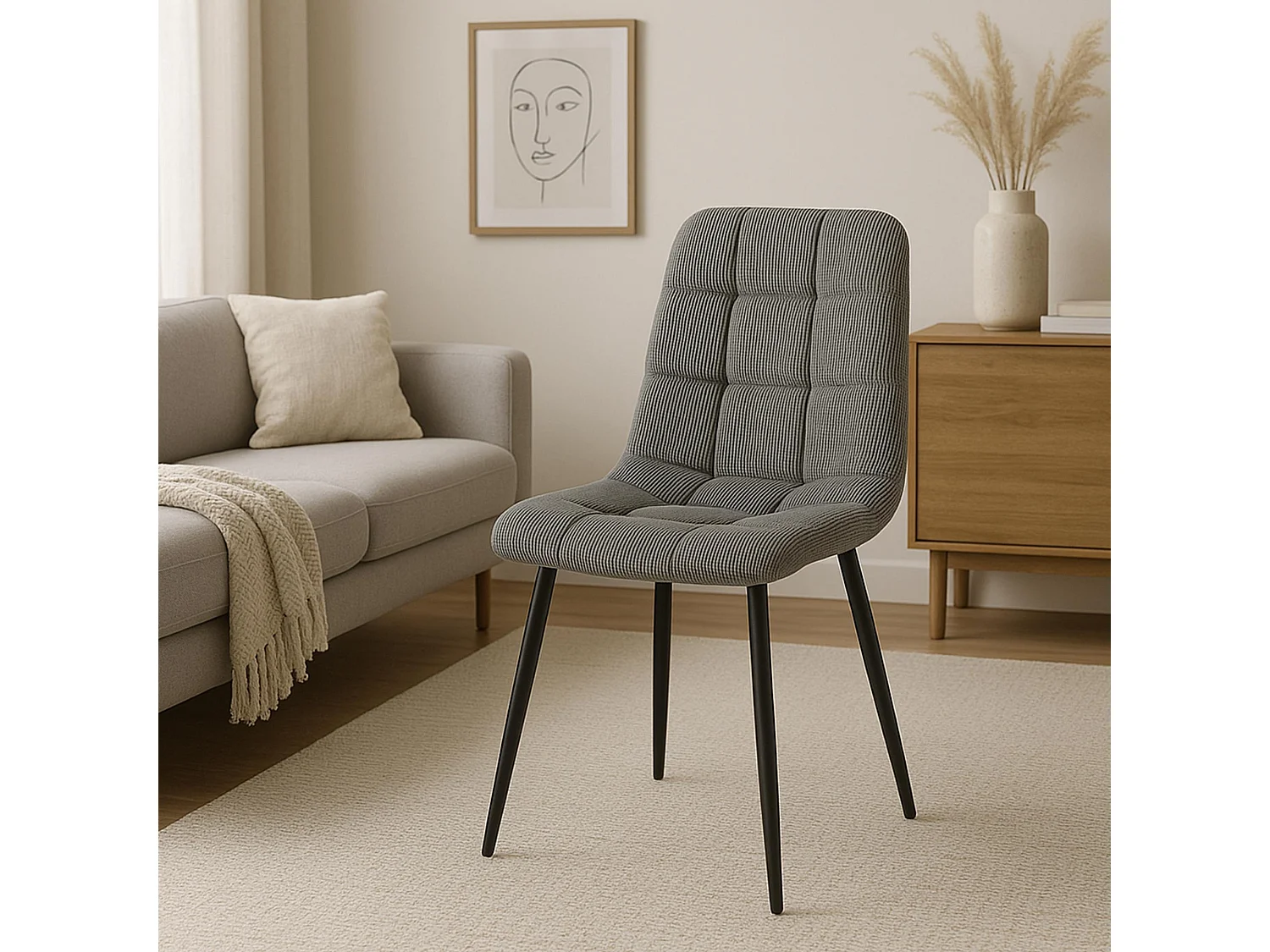 chaise salle à manger - Cordon - Gris - Antibes