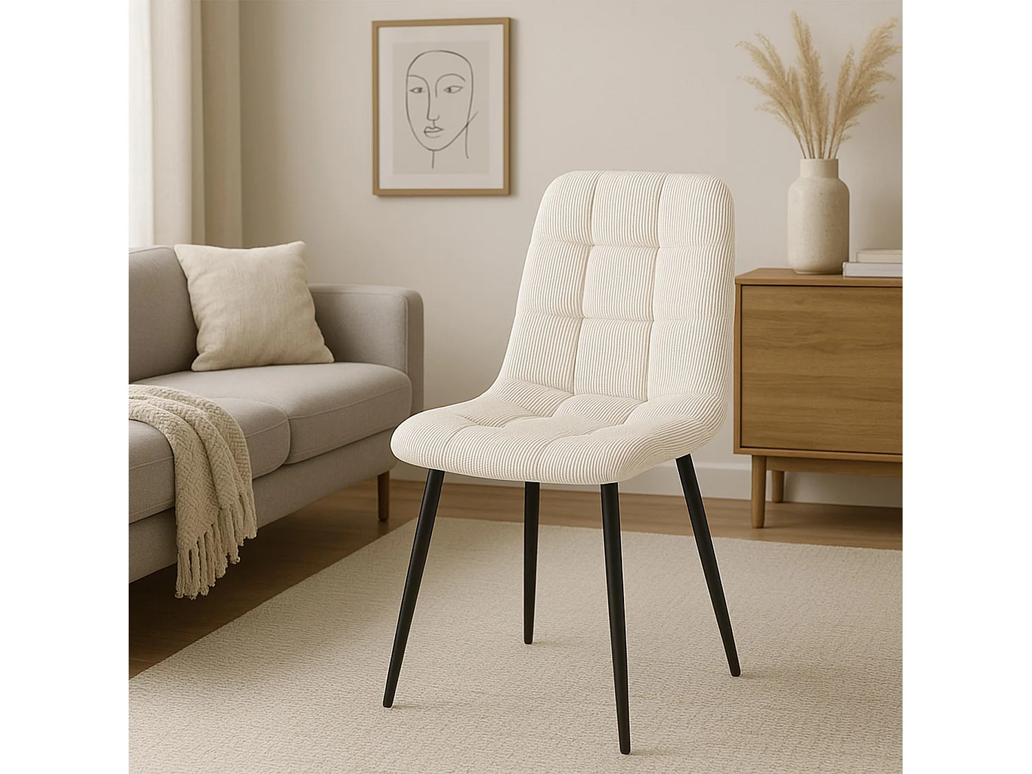 chaise salle à manger - Cordon - Crème - Antibes