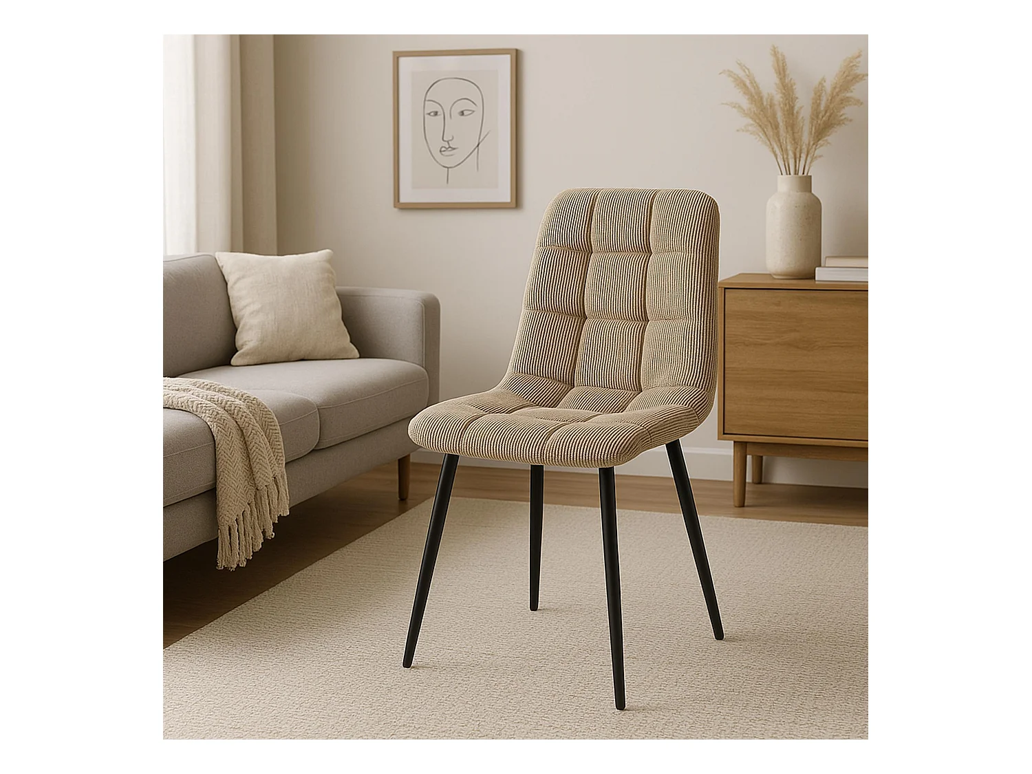 chaise salle à manger - Cordon - Taupe - Antibes