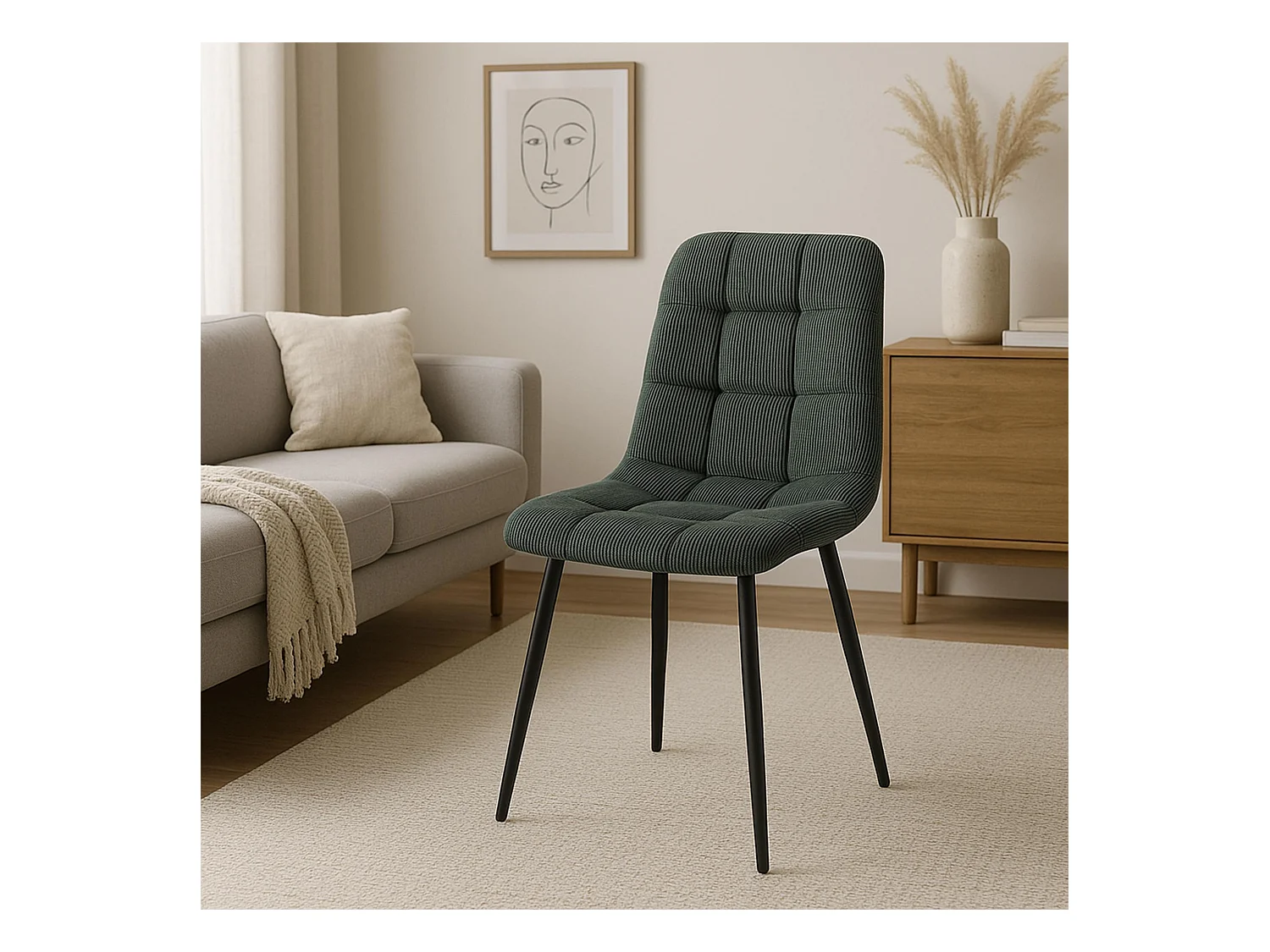 chaise salle à manger - Cordon - Vert - Antibes