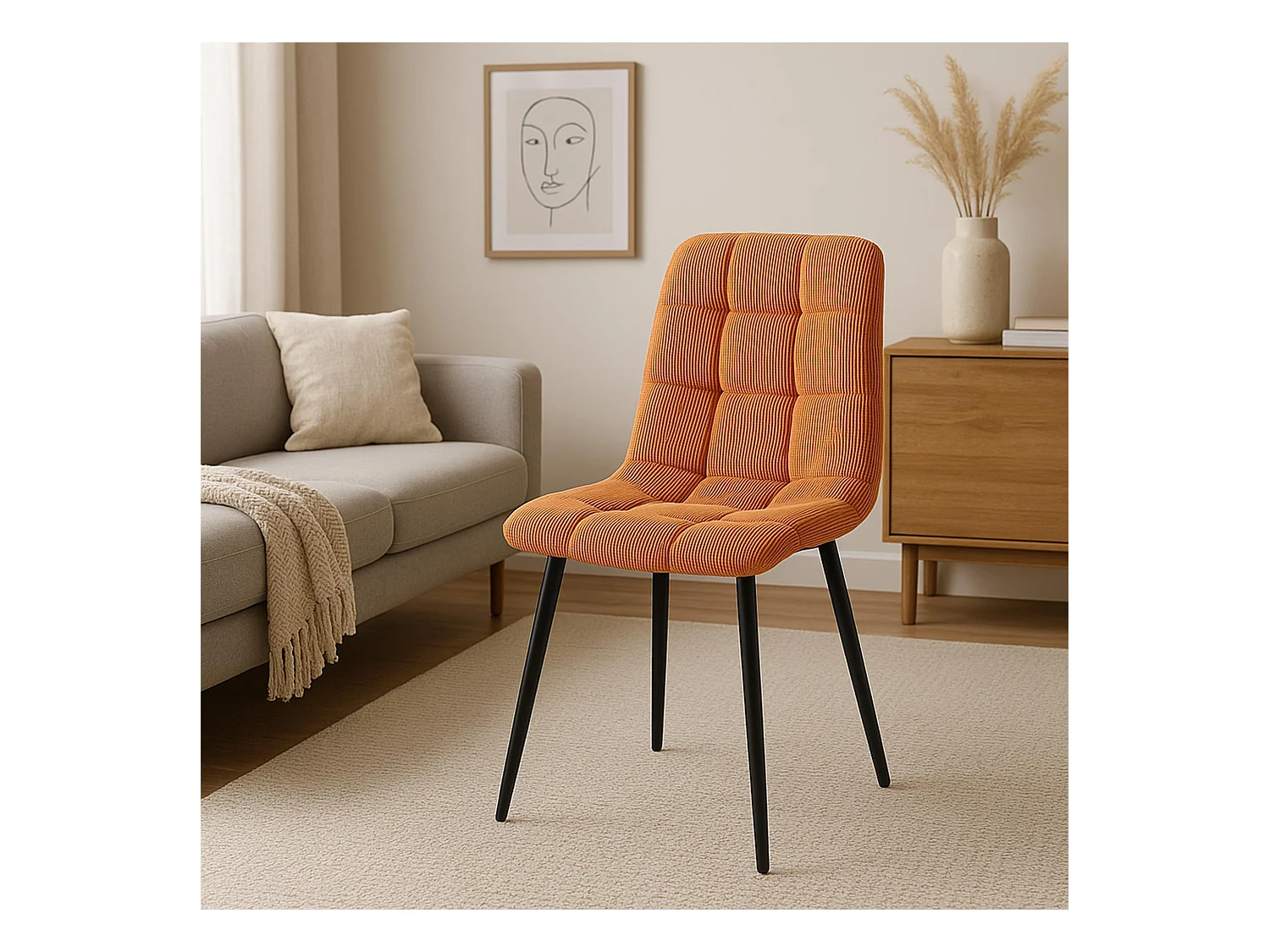 chaise salle à manger - Cordon - Orange - Antibes