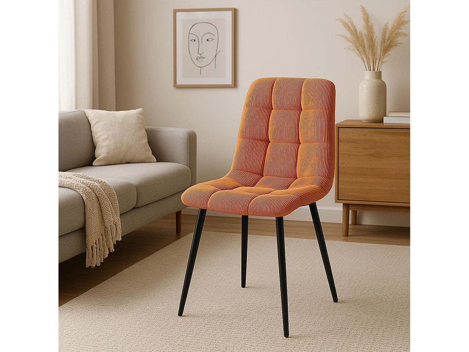 chaise salle à manger - Cordon - Orange - Antibes