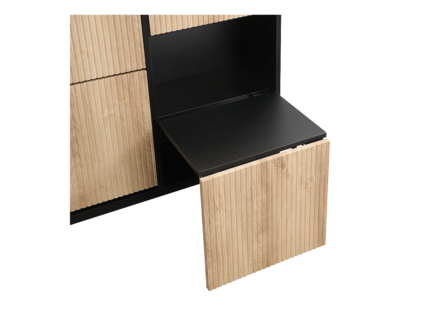 Armoire à Chaussures avec Tabouret à Langer étagère à Chaussures avec 3 Rabats , Noir