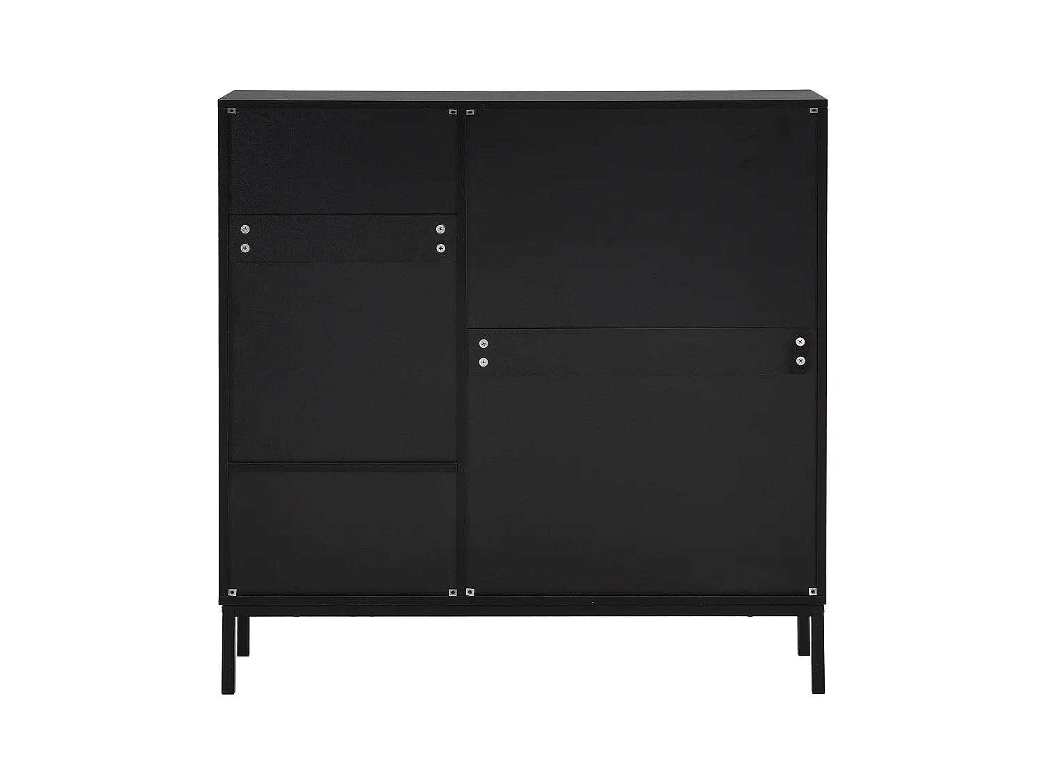 Armoire à Chaussures avec Tabouret à Langer étagère à Chaussures avec 3 Rabats , Noir