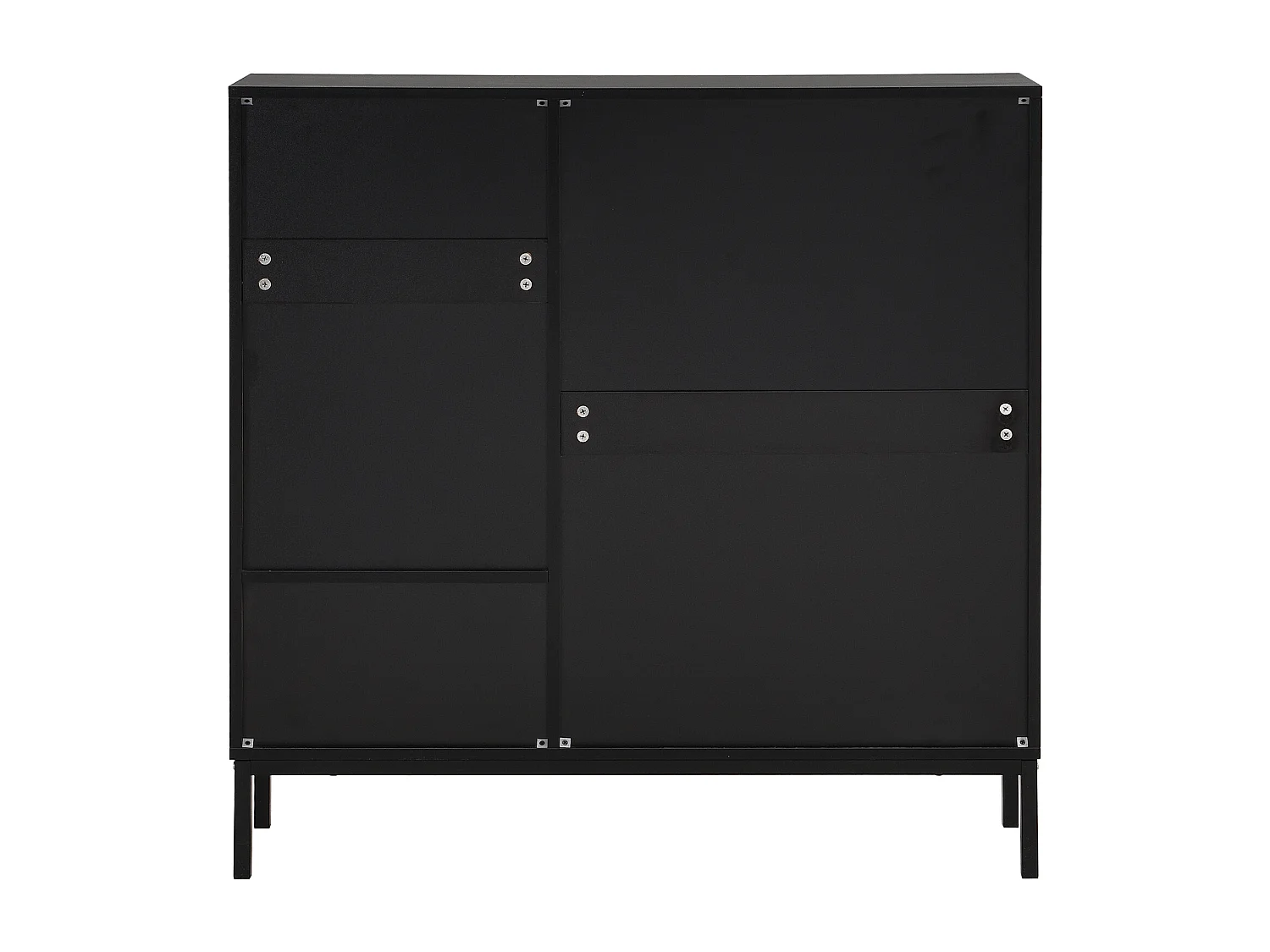 Armoire à Chaussures avec Tabouret à Langer étagère à Chaussures avec 3 Rabats , Noir