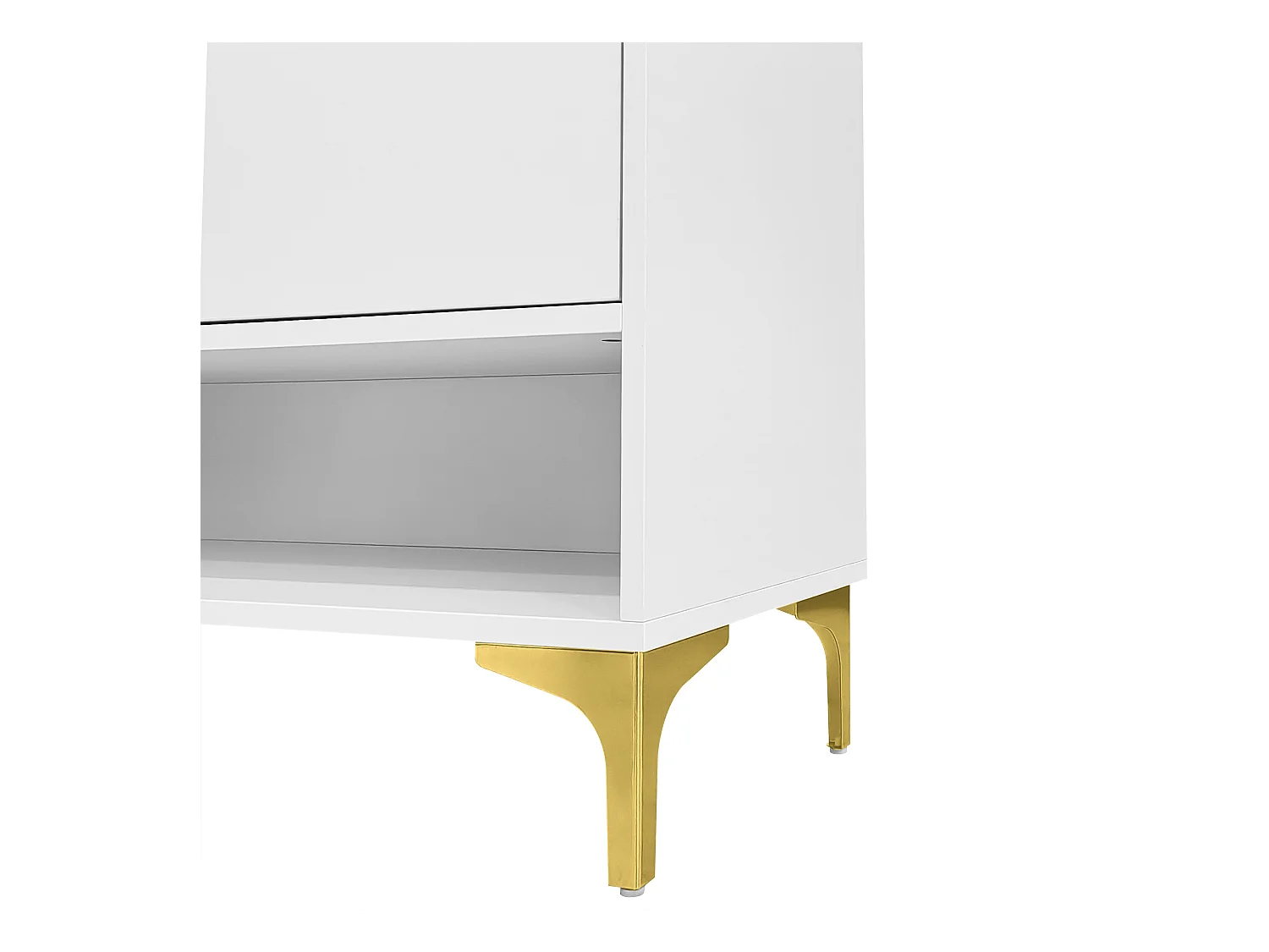 Armoire à chaussures blanc moderneavec LED et 2 tiroirs, design et éclairage pour couloir