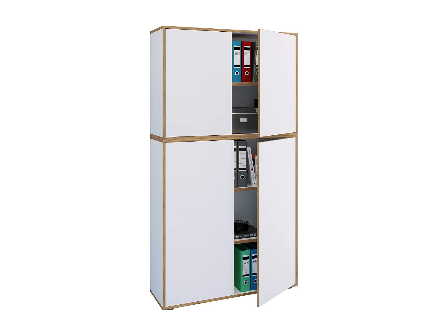 Office cabinet Salia White H. 183 x W. 100 x D. 33 cm