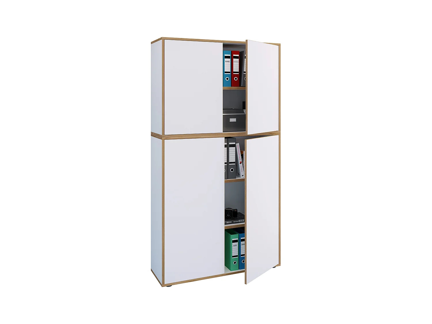 Office cabinet Salia White H. 183 x W. 100 x D. 33 cm