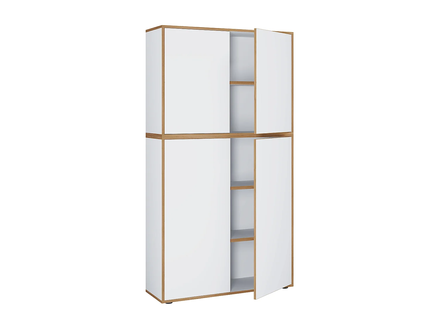 Office cabinet Salia White H. 183 x W. 100 x D. 33 cm