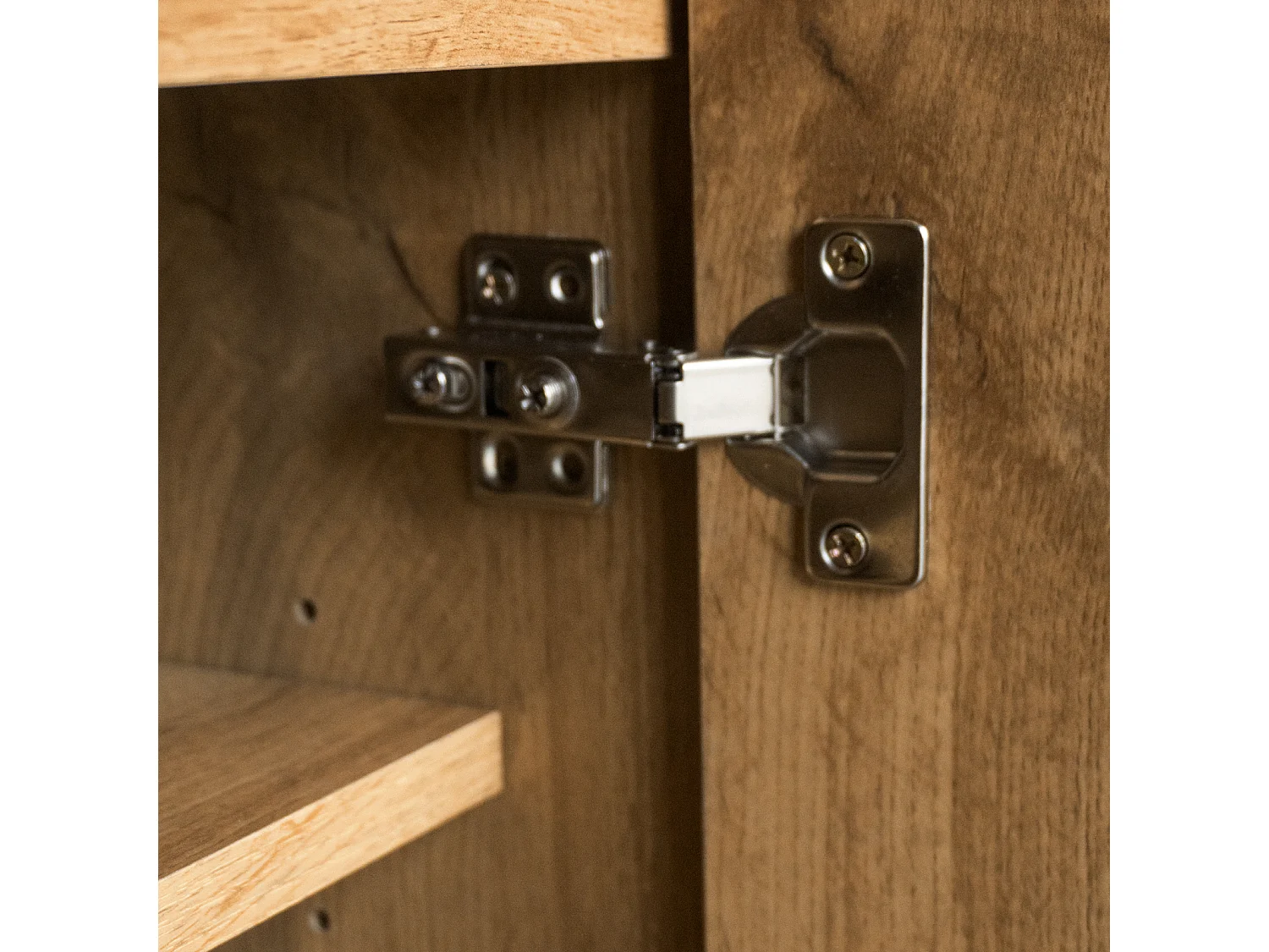 Armoire à Chaussures Moderne avec 5 Compartiments, Armoire de Rangement avec 2 Portes, Couleur Bois