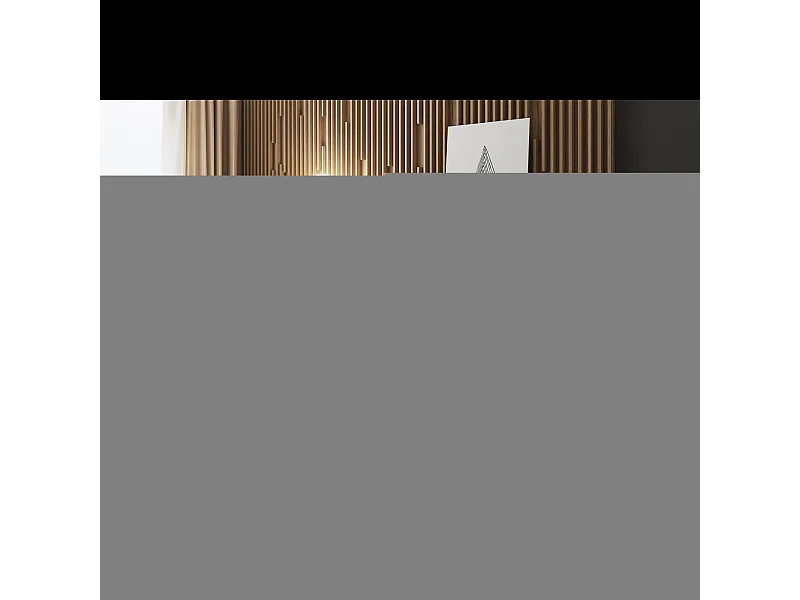 Credenza Moderna Madia In Melaminico Con 4 Ante E 1 Cassetto Mobile Contenitore Sala da Pranzo Soggiorno Design Senza Maniglie Elegante 170 x 85 x 40 cm Noce Chiaro