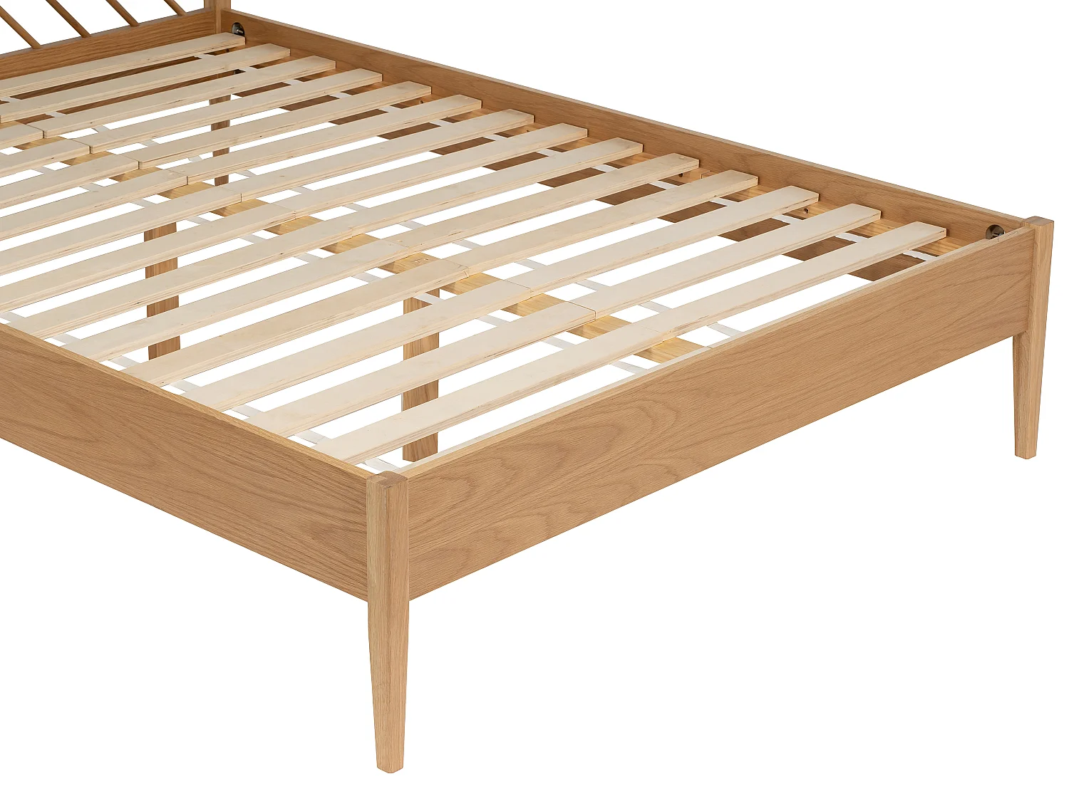 Lit 140 x 200 cm - Chêne et MDF - Coloris : Naturel - LERIAKI