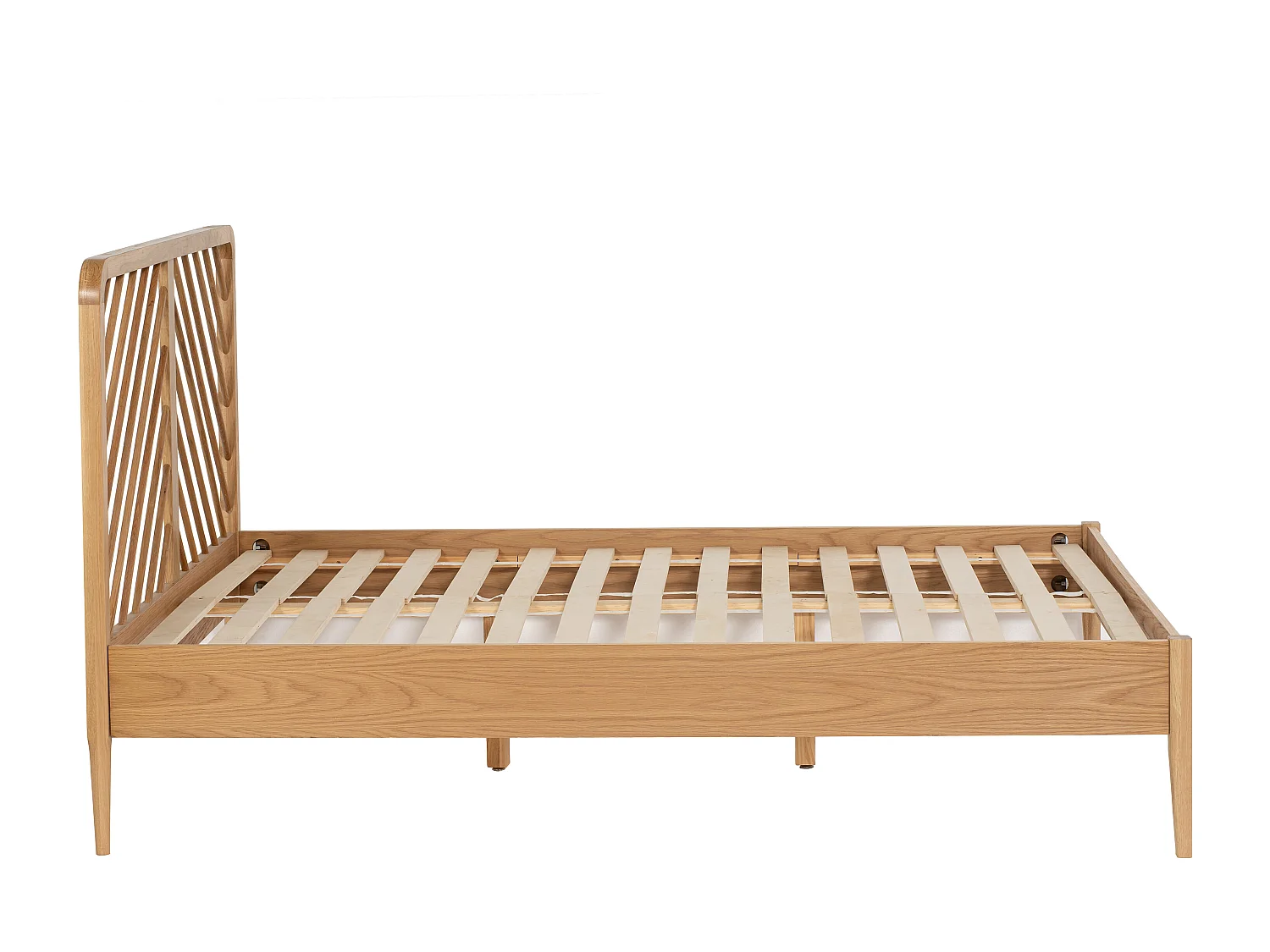 Lit 140 x 200 cm - Chêne et MDF - Coloris : Naturel - LERIAKI