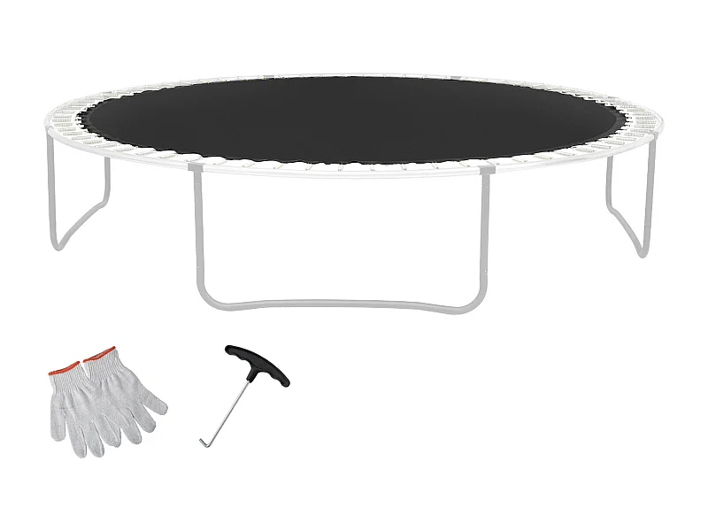 Tapete de Substituição para Trampolim SucceBuy, Quadro de 427 cm, 96 Aneis em V, Mola de 18 cm