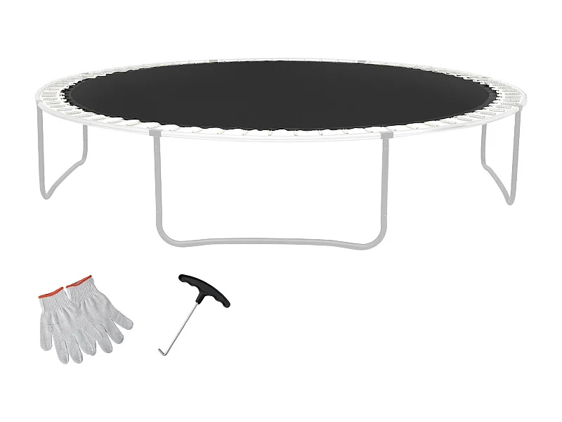 Trampoline Vervangmat SucceBuy, Kader 457 cm, 96 V-Ringen, veer 16 cm, UV-Bestendig, Duurzaam