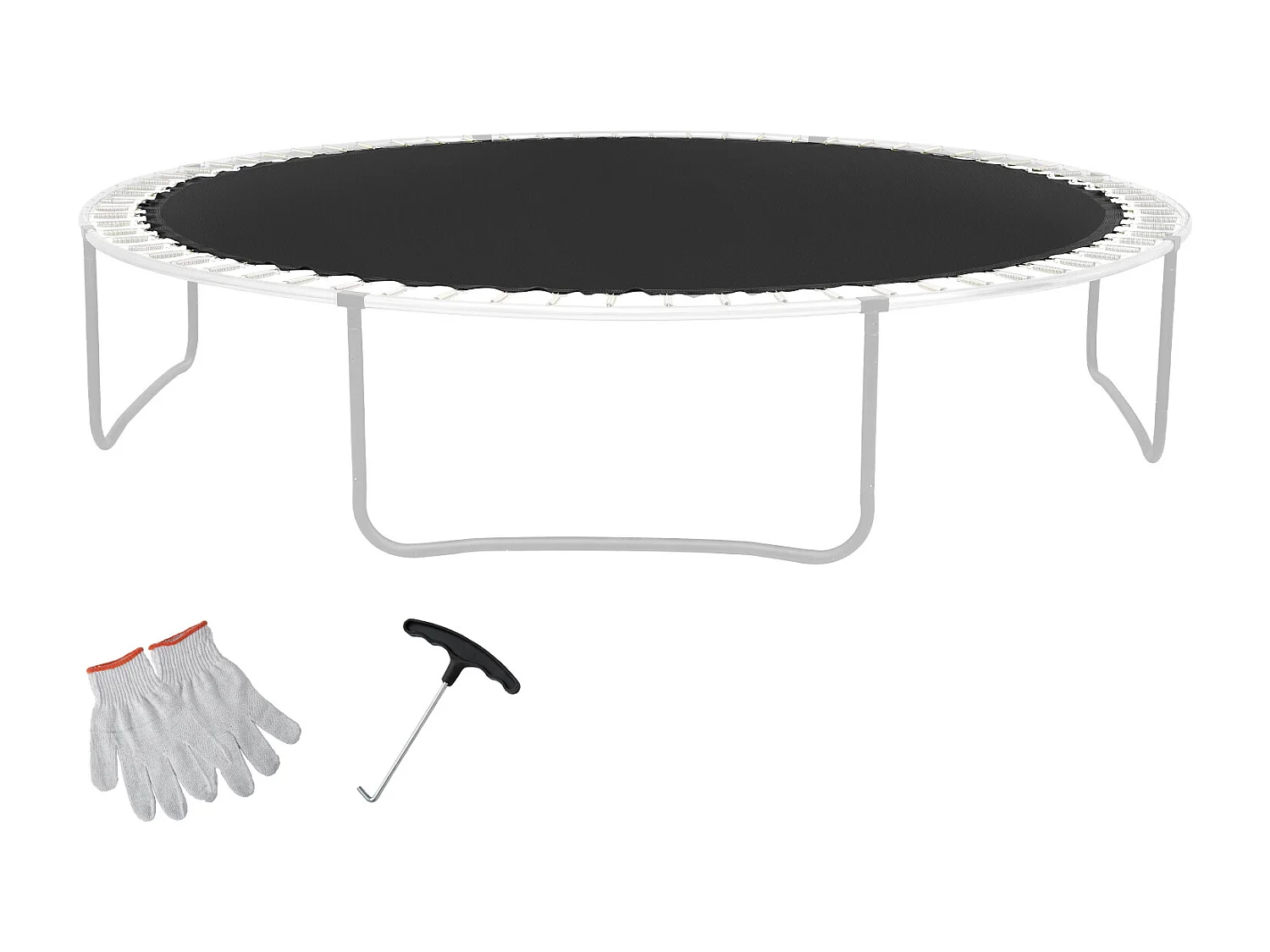 Tapis de Remplacement pour Trampoline SucceBuy, Cadre de 366 cm, 72 Anneaux en V, Ressort de 14 cm, Résistant aux UV, Durable