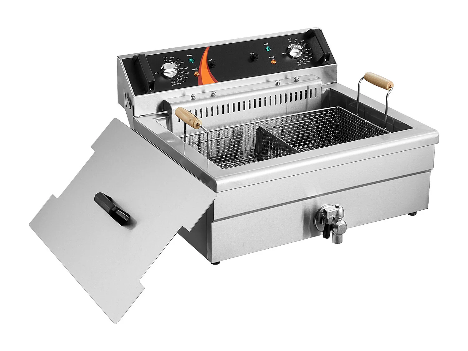 Friteuse Électrique SucceBuy 3000 W 29 L pour Comptoir, Idéale pour Fritures Commerciales et Événements avec Grande Capacité