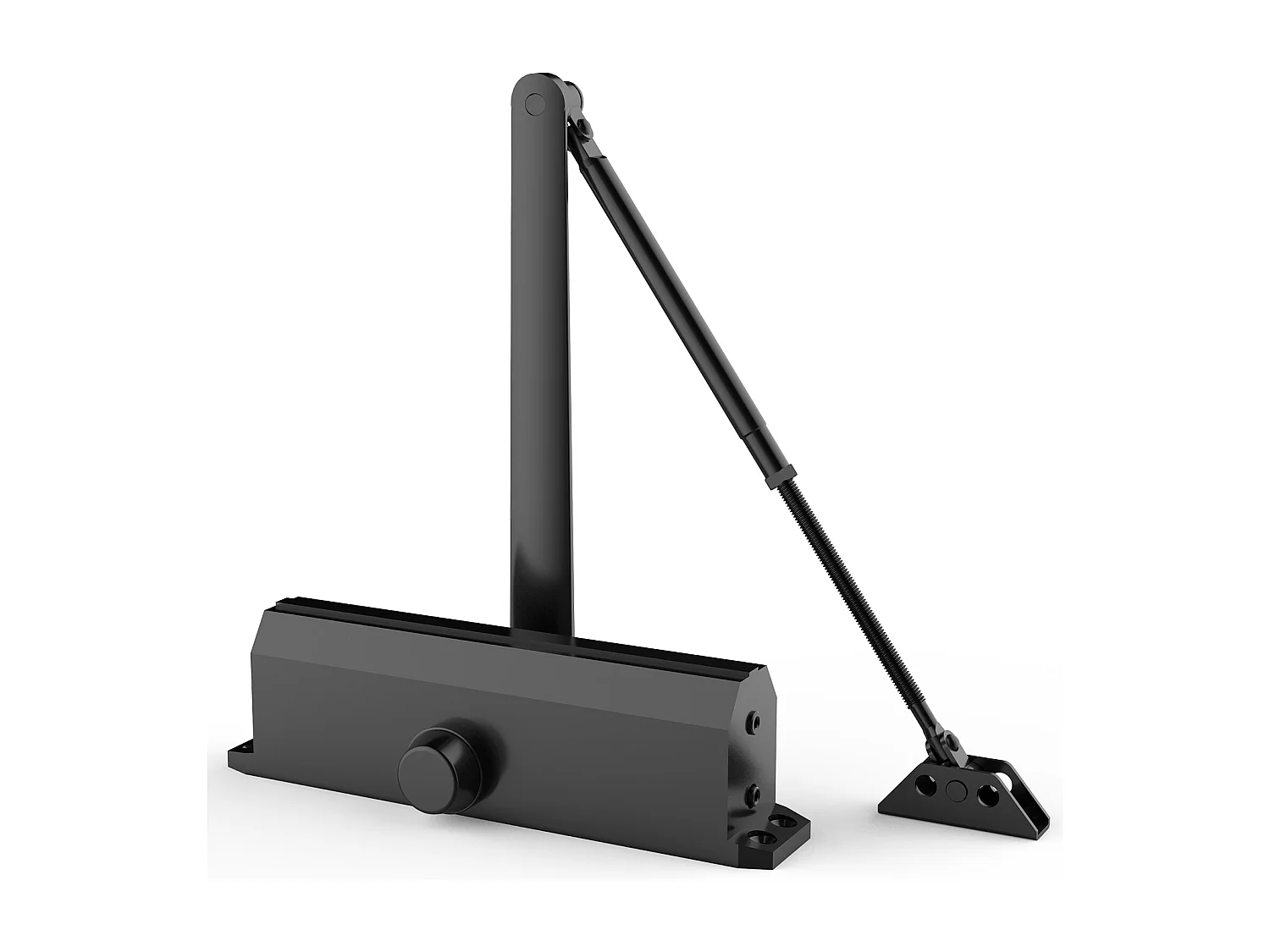 Automatische Deurdranger SucceBuy, Verstelbare Hydraulische Demper voor Deuren tot 120 kg, Robuust Aluminium Gietwerk, Gemakkelijke Installatie, Zwart