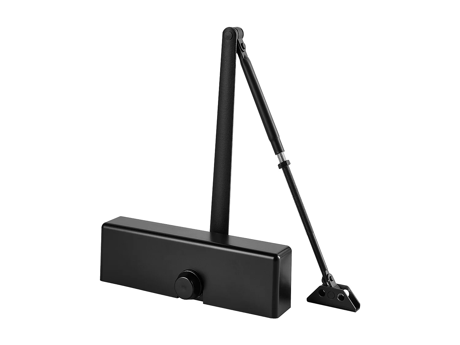 Automatische Deurdranger SucceBuy, Verstelbare Hydraulische Demper voor Deuren tot 120 kg, Robuust Aluminium Gietwerk, Gemakkelijke Installatie, Zwart