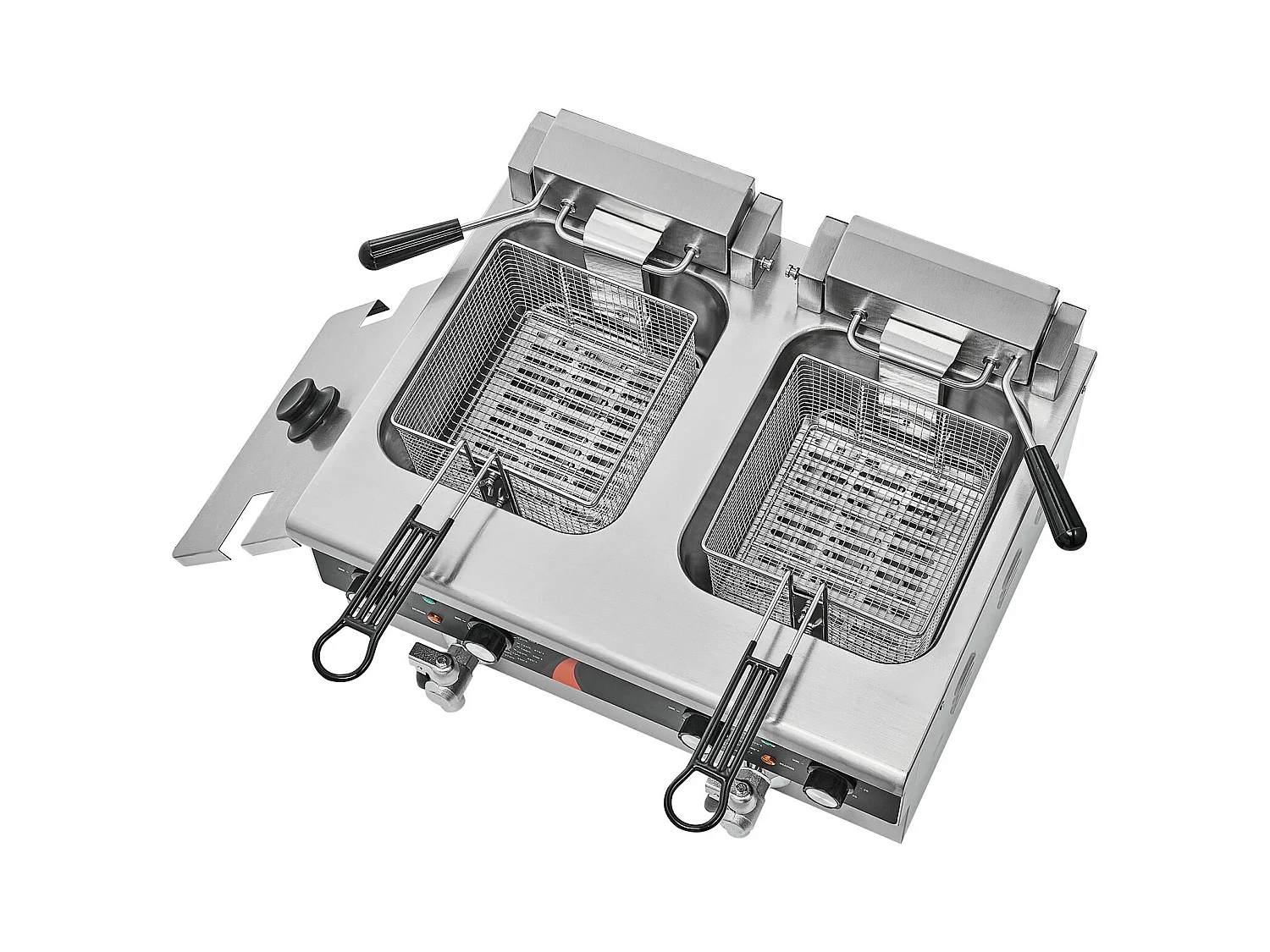 Friteuse Commerciale SucceBuy Friteuse Électrique de Comptoir Double Cuve 3000 W x 2 Capacité de 5,9 L