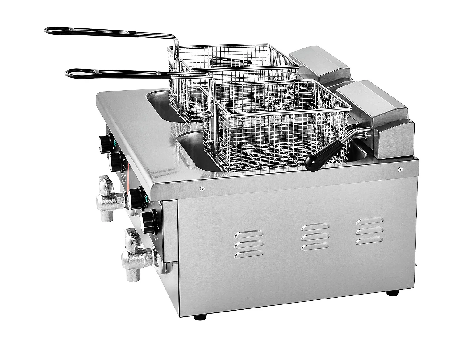 Friteuse Commerciale SucceBuy Friteuse Électrique de Comptoir Double Cuve 3000 W x 2 Capacité de 5,9 L