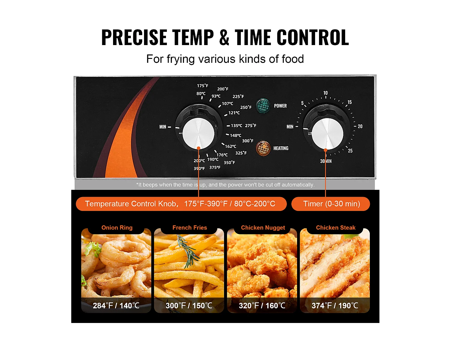 Friteuse SucceBuy Commerciale de Comptoir 8,5 L 1750 W, Conçue pour Usage Intensif dans les Établissements de Restauration Rapide