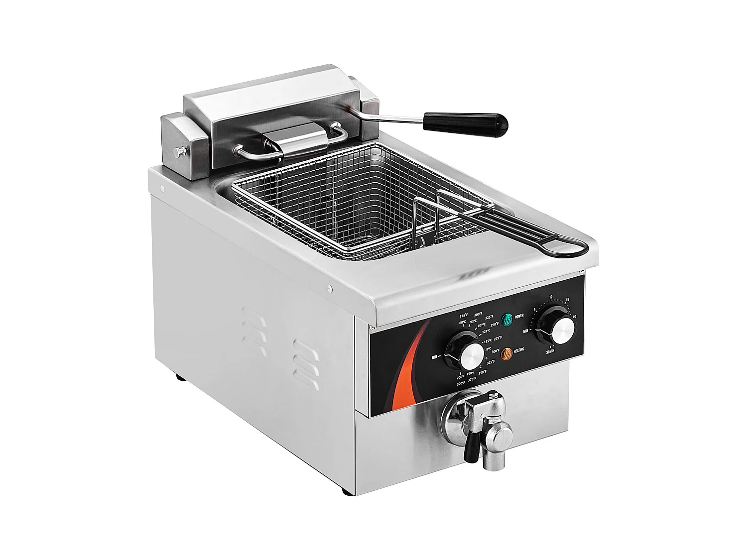 Friteuse SucceBuy Commerciale de Comptoir 8,5 L 1750 W, Conçue pour Usage Intensif dans les Établissements de Restauration Rapide