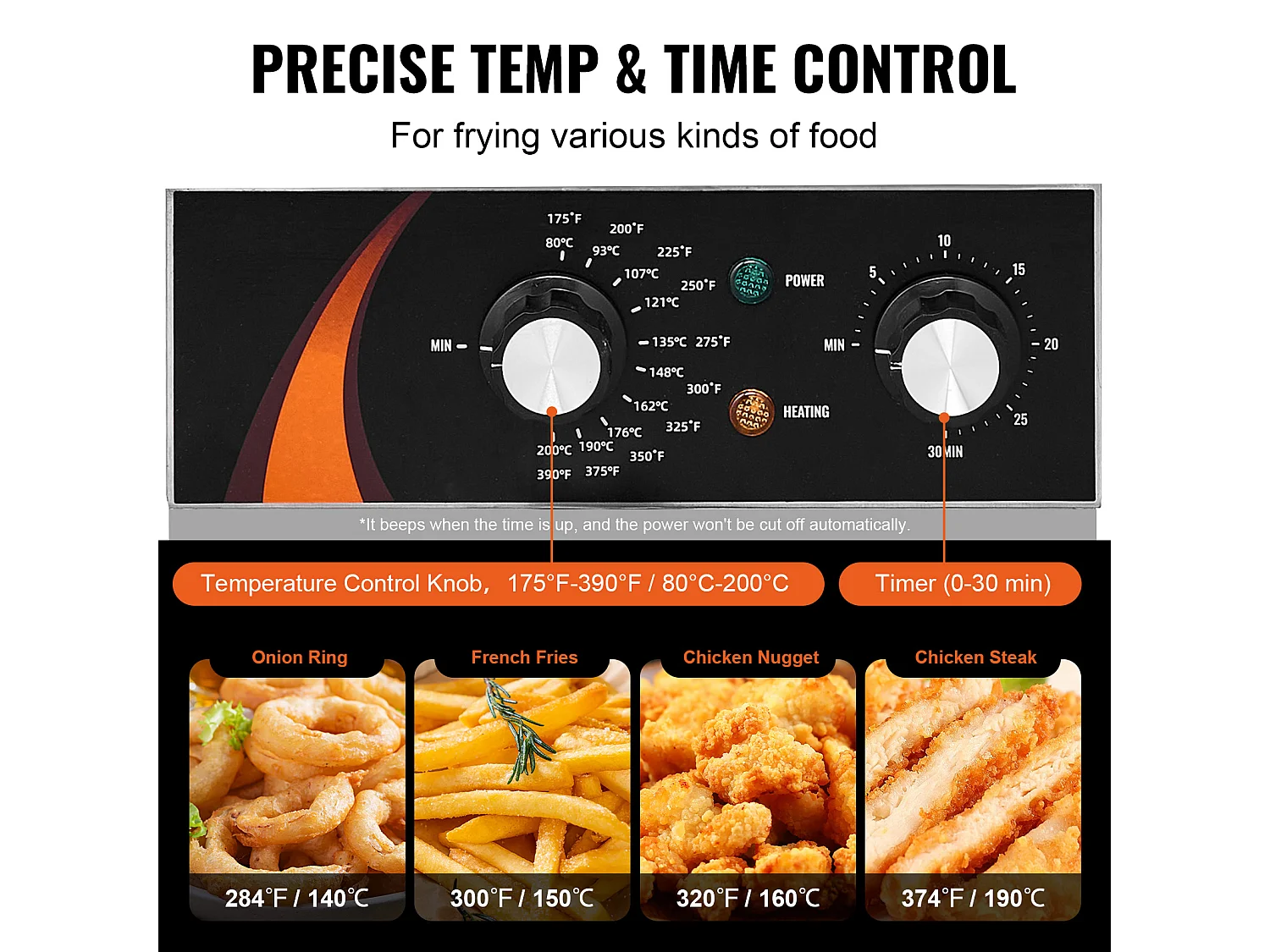 Friteuse SucceBuy Commerciale de Comptoir 8,5 L 1750 W, Conçue pour Usage Intensif dans les Établissements de Restauration Rapide
