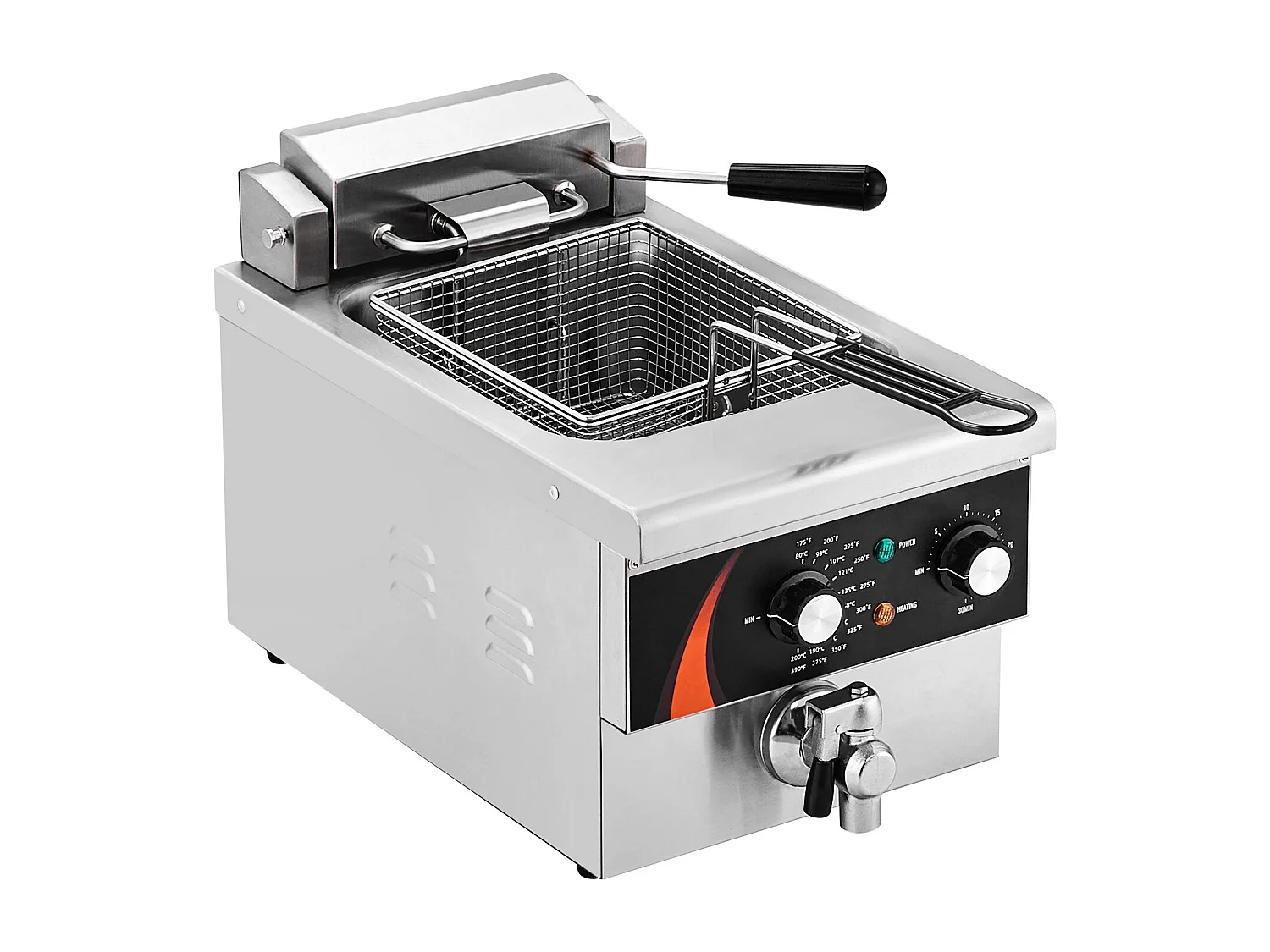 Friteuse SucceBuy Commerciale de Comptoir 8,5 L 1750 W, Conçue pour Usage Intensif dans les Établissements de Restauration Rapide