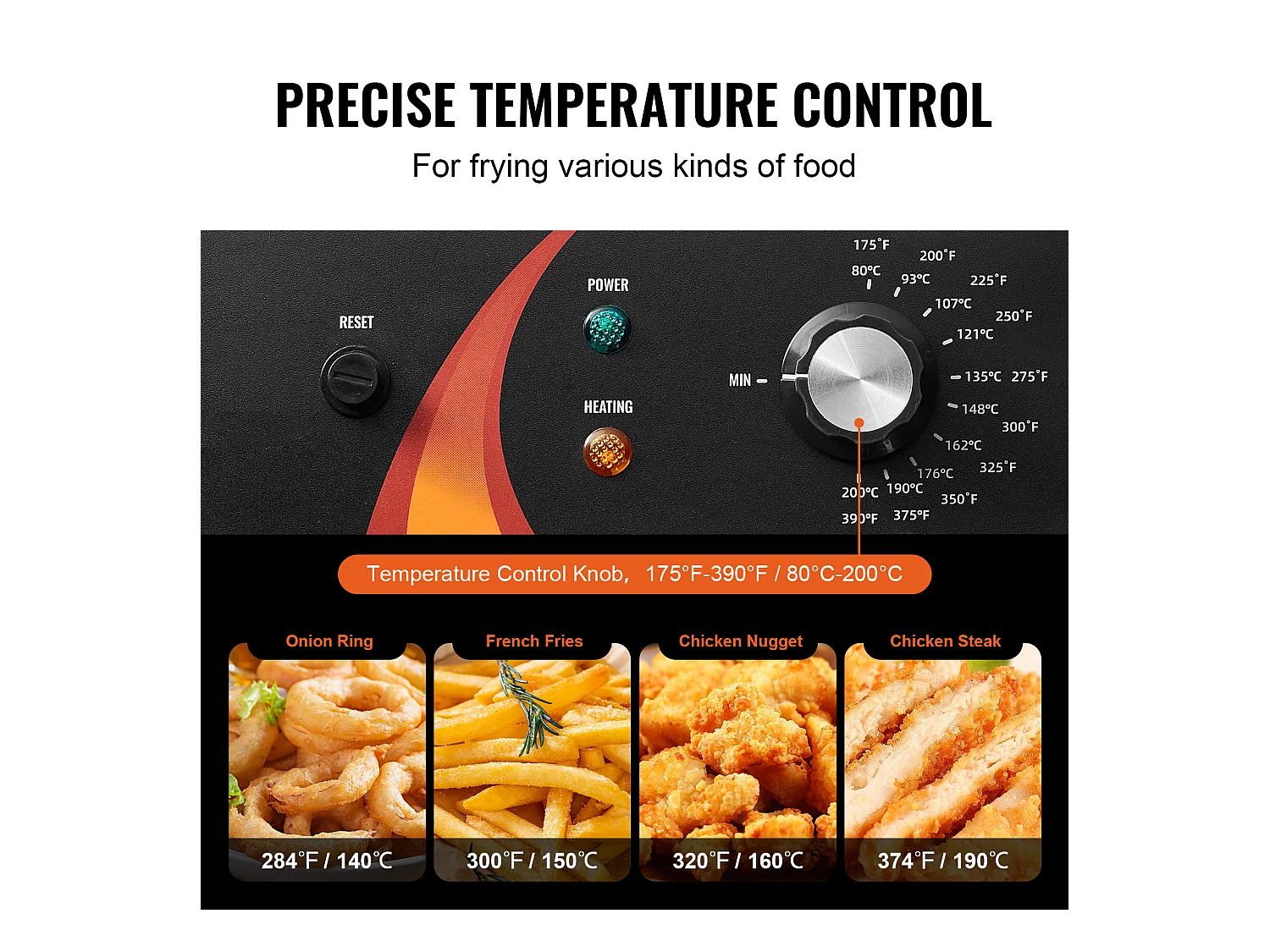 Freidora Eléctrica Comercial SucceBuy 3100 W 9 L 200 °C, Perfecta para Restaurantes y Snacks con Control de Temperatura Preciso