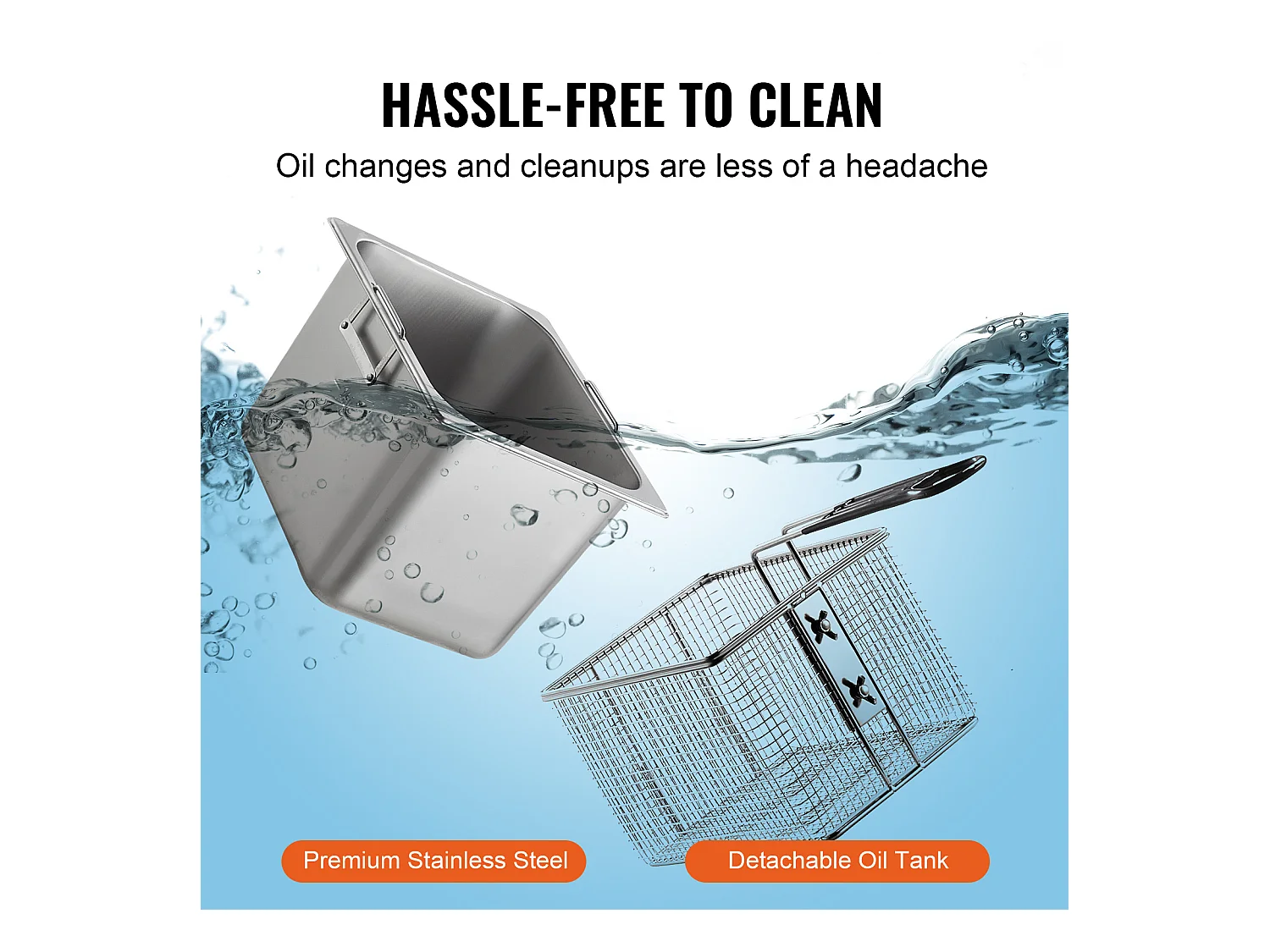 Freidora Eléctrica Comercial SucceBuy 3100 W 9 L 200 °C, Perfecta para Restaurantes y Snacks con Control de Temperatura Preciso