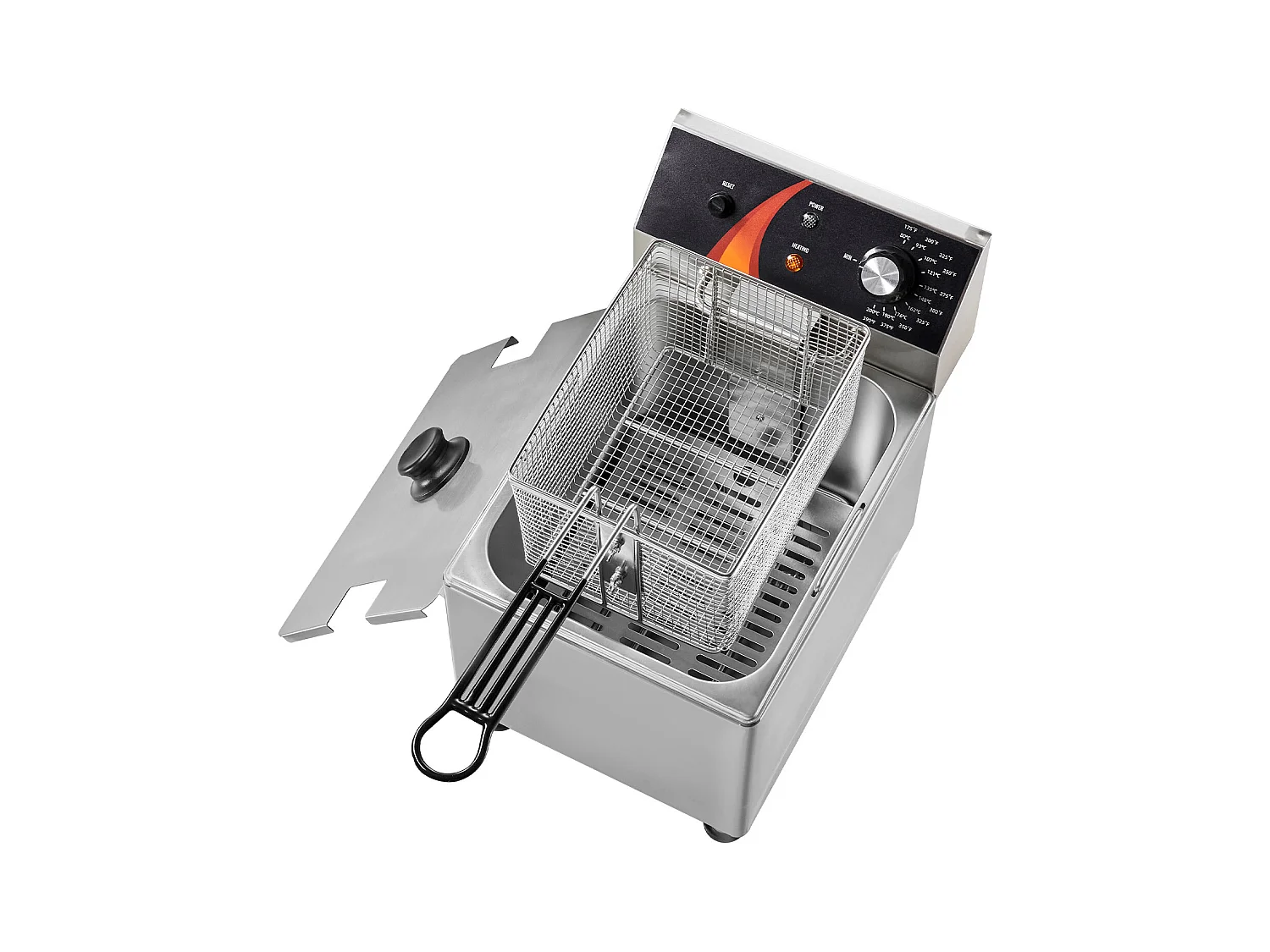 Freidora Eléctrica Comercial SucceBuy 3100 W 9 L 200 °C, Perfecta para Restaurantes y Snacks con Control de Temperatura Preciso