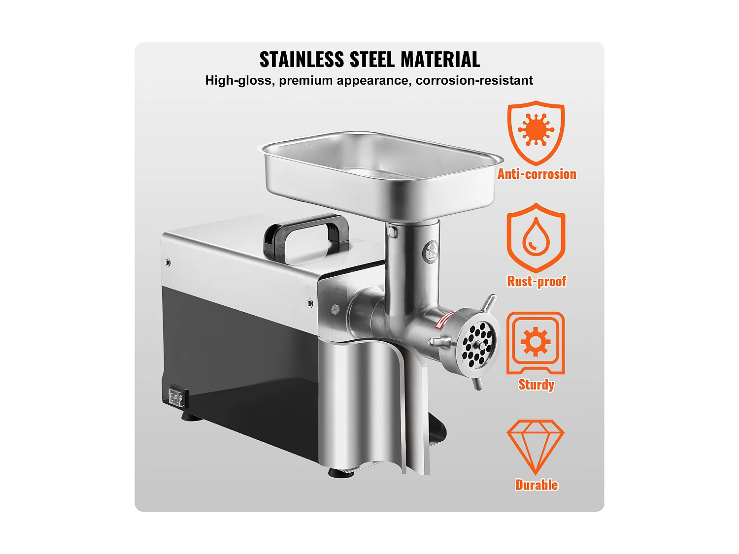 Hachoir à Viande SucceBuy Électrique Commercial 2kg/min Machine à Saucisses Cuisine, Compact et Efficace pour Petites Entreprises et Food Trucks