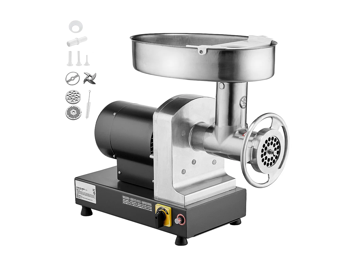 Hachoir à Viande SucceBuy Électrique Commercial 6kg/min pour Cuisine, Conçu pour Hachage Rapide et Facile dans Environnements Professionnels