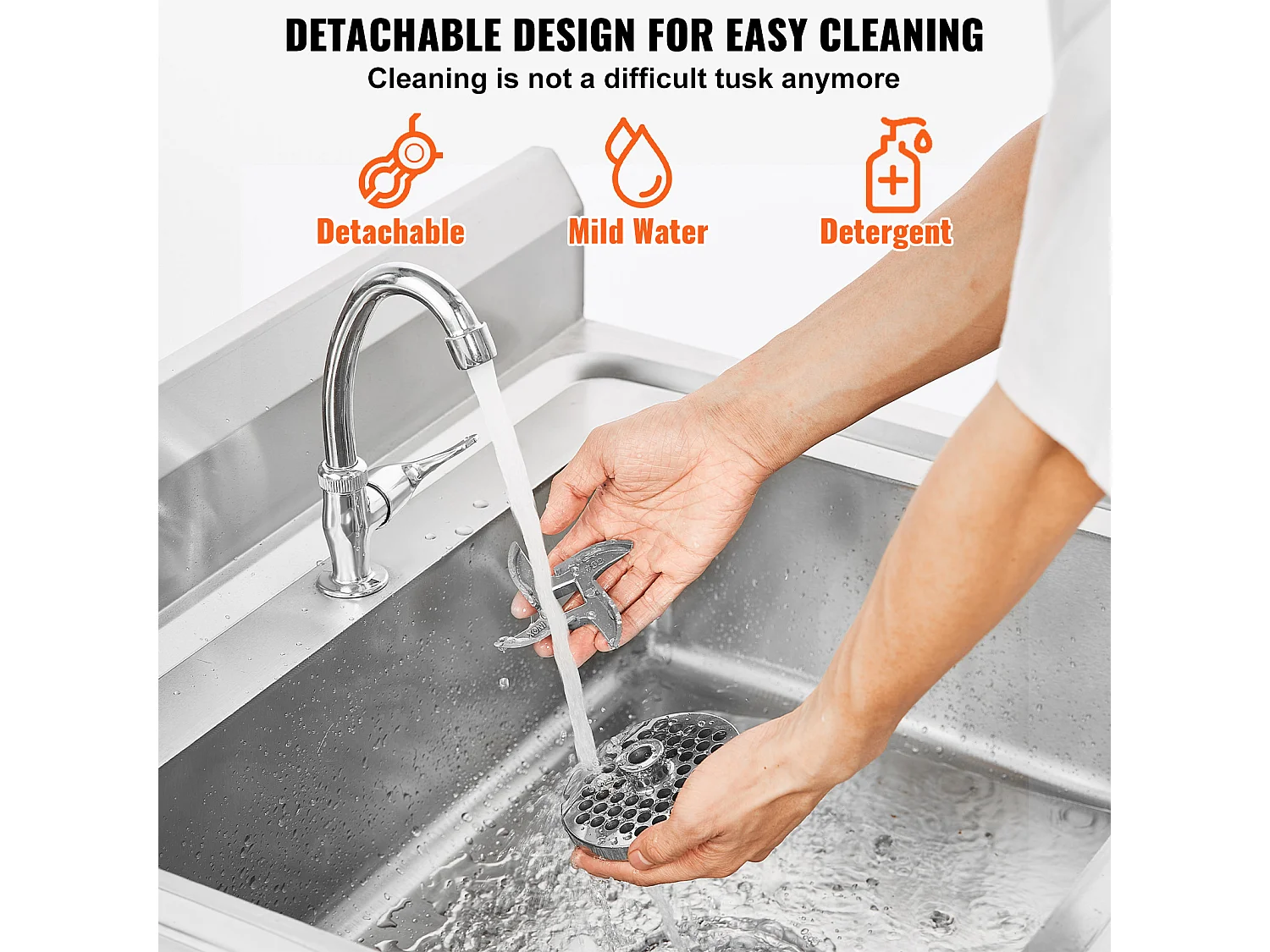 Hachoir à Viande SucceBuy Électrique Commercial 10kg/min 2200 W Industriel, Idéal pour Usage Intensif dans les Cuisines Professionnelles